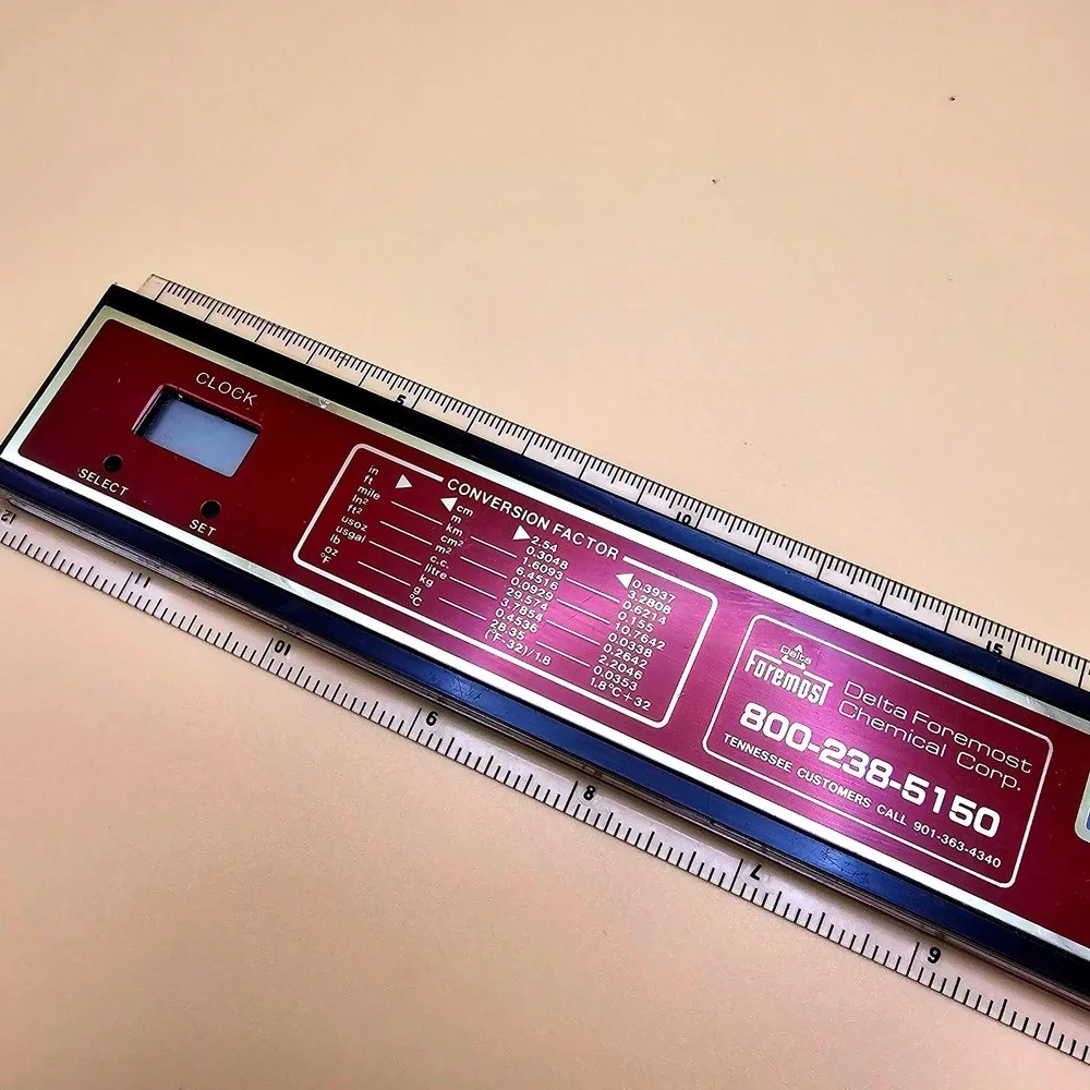 Vintage Delta Foremost Chemical Corp Calculator Ruler Clock Conversion Factor‎